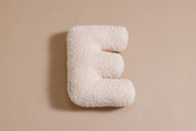Letter Cushion E - Vanilla Boucle