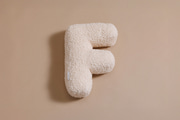 Letter Cushion F - Vanilla Boucle