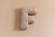 Letter Cushion F - Cappuccino Corduroy
