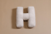 Letter Cushion H - Ecru Corduroy
