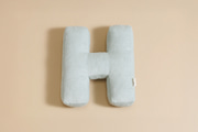 Letter Cushion H - Water Green Corduroy