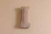 Coussin Lettre I - Velours Côtelé Cappuccino