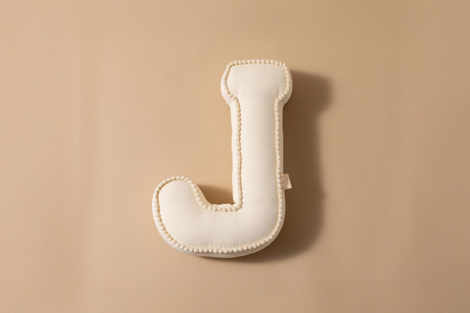 Letter Cushion J - Boho Vanilla