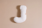 Letter Cushion J - Off White Bouclé