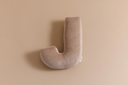 Letter Cushion J - Cappuccino Corduroy