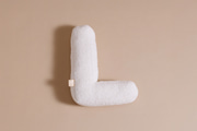 Letter Cushion L - Off White Bouclé