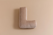 Letter Cushion L - Cappuccino Corduroy