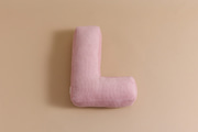 Letter Cushion L - Pink Corduroy