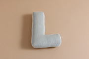 Letter Cushion L - Water Green Corduroy