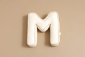 Coussin Lettre M - Boho Vanille