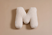 Buchstaben-Kissen M - Vanilla Boucle