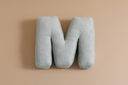 Letter Cushion M - Water Green Corduroy