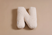 Buchstaben-Kissen N - Vanilla Boucle