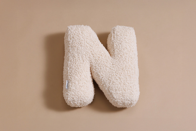 Cojín Letra N - Vanilla Bouclé
