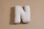 Letter Cushion N - Ecru Corduroy