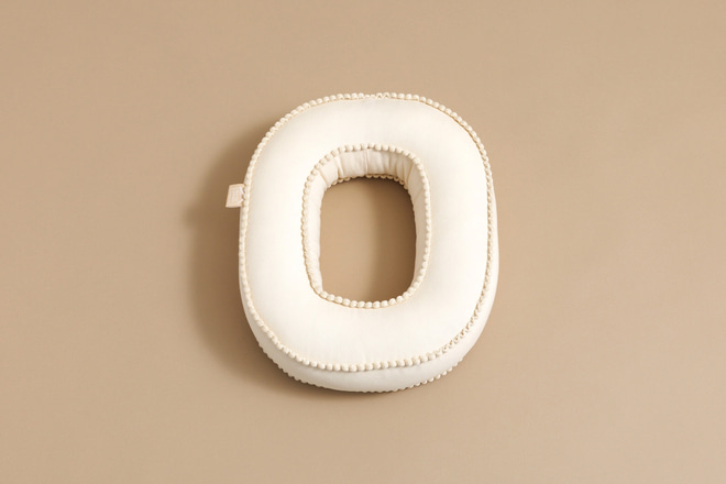 Cuscino Lettera O - Boho Vaniglia