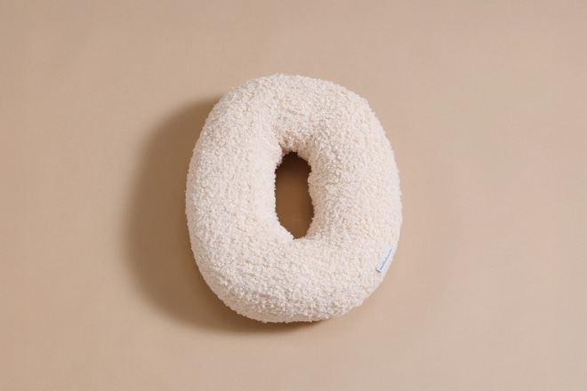 Buchstaben-Kissen O - Vanilla Boucle