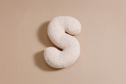Cuscino Lettera S - Vanilla Boucle
