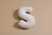 Letter Cushion S - Ecru Corduroy