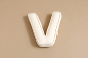 Cuscino Lettera V - Boho Vaniglia