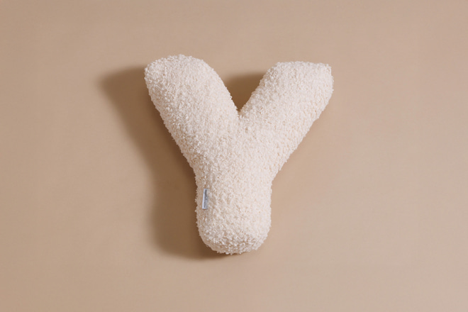 Cojín Letra Y - Vanilla Bouclé