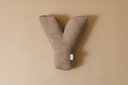 Letter Cushion Y - Cappuccino Corduroy