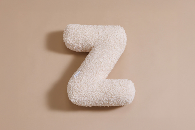 Cuscino Lettera Z - Vanilla Boucle