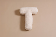 Letter Cushion T - Vanilla Boucle