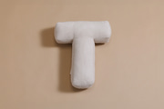Letter Cushion T - Ecru Corduroy
