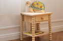Bedside Table - Beaded Wood