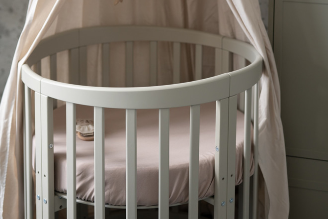 Small Fitted Sheet for Oval Evolving Cradle - Beige