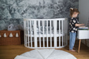 Ovale 7 in 1 Babywiege Mitwachsend - Weiß