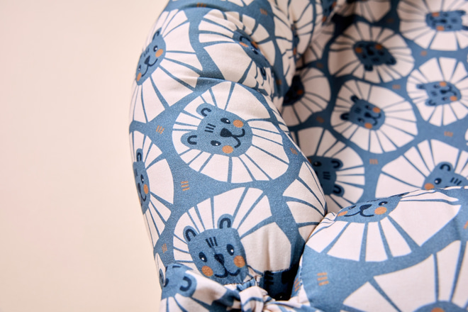 Cocoon-Babynestchen - Denim-Löwe