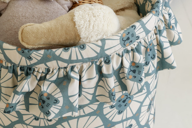 Denim Lion Storage Basket