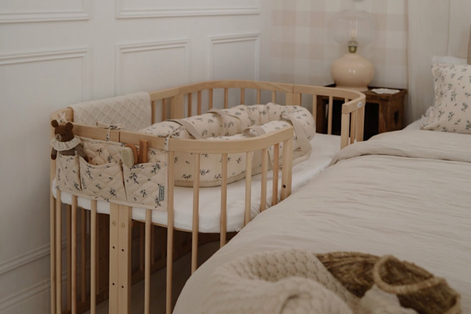 Berceau Évolutif Rectangulaire 7 en 1 avec Matelas - Naturel