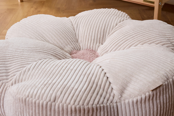 Pouf Bouclé Boho Baunilha