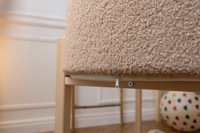 Corduroy Moses Basket with Rocking Stand - Natural