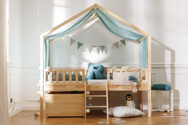 Lit Cabane DB Premium Surélevé 90x190cm