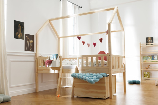 Cama Casinha L Premium Elevada 90x190 cm