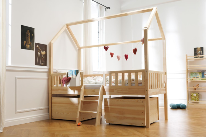 House Bed L Premium Elevated 90x190 cm