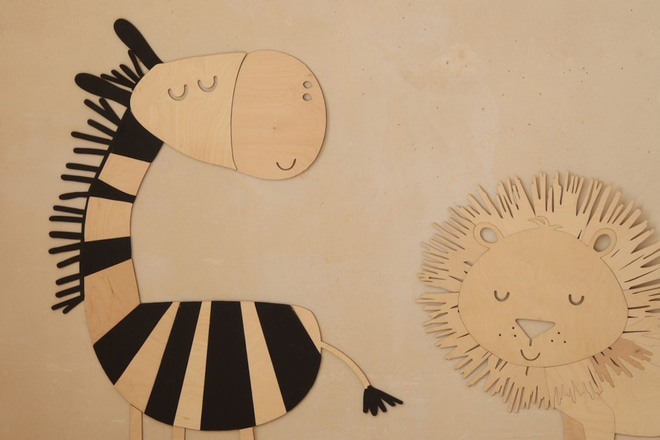 Nástěnná dekorace zebra