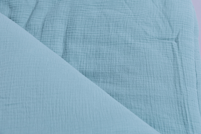 Ensemble Couette et Oreiller 120x170 Mousseline de Coton Avec Garnissage - Eucalyptus