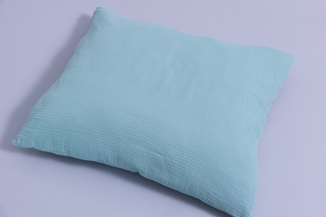 Juego de edredón y almohada de muselina de algodón 120x170 con relleno - Eucalipto