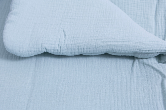 Cotton Muslin 140x200 Duvet & Pillow Set With Filling - Mint