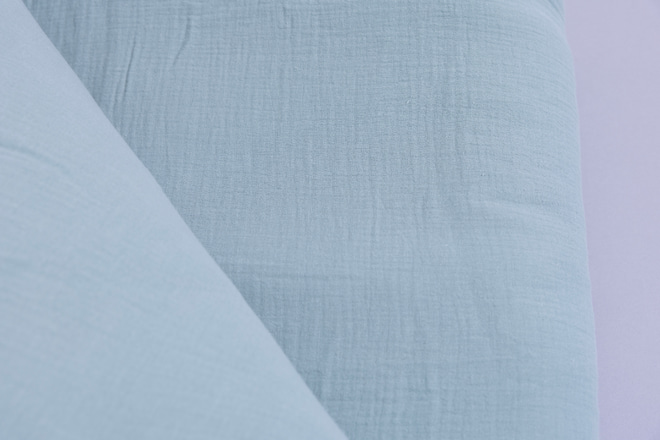 Ensemble Couette et Oreiller 120x170 Mousseline de Coton Avec Garnissage - Vert Sauge