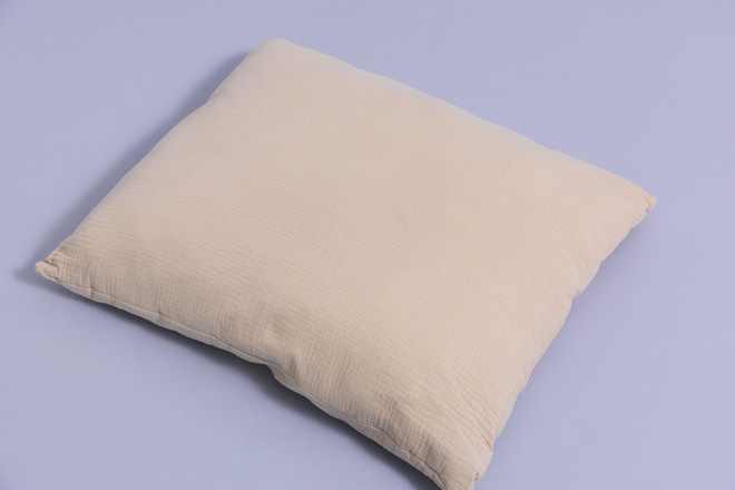 Juego de edredón y almohada de muselina de algodón 140x200 con relleno - Sandy Beige