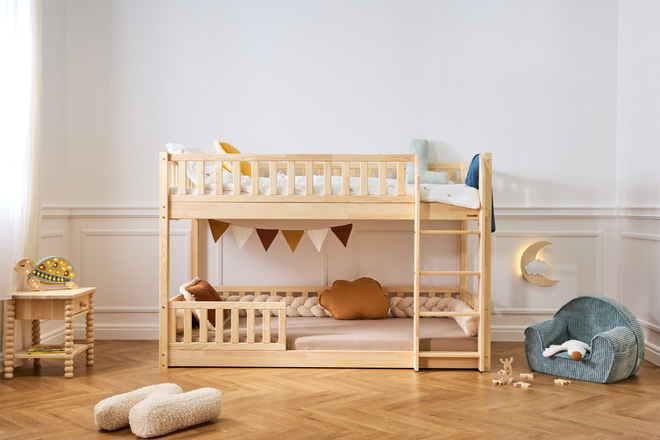 Cama Beliche Dakar Premium no chão 90x190cm