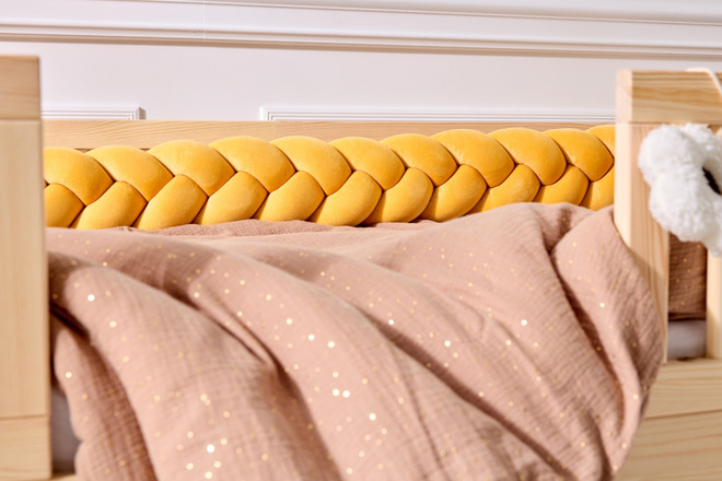 Mustard Bed Bumper - 3 Ropes