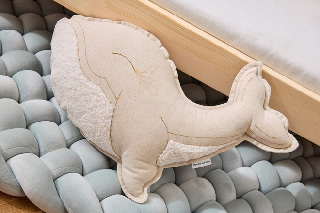 Coussin Baleine en Lin