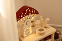 Lampa Little Lights Červená Houba LED